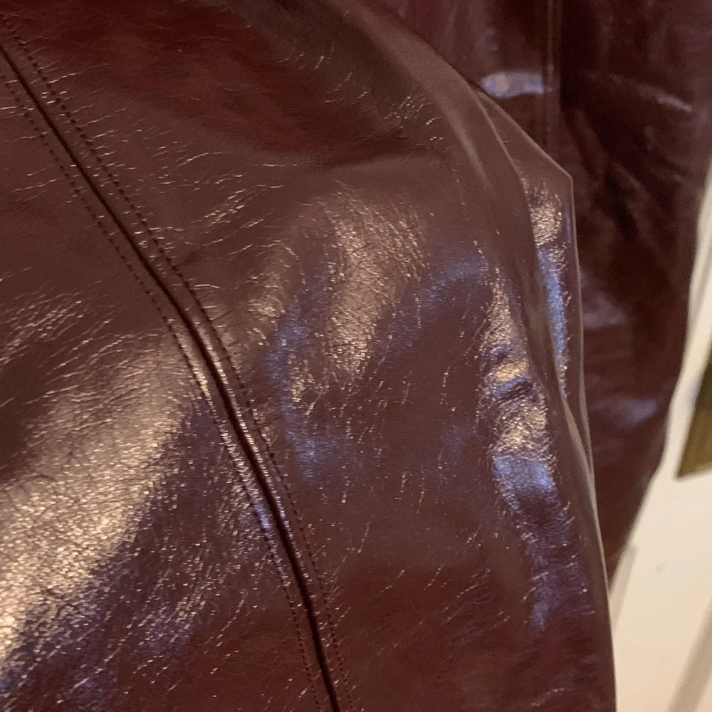 Spanx Ruby Faux Patent Leather Leggings, Womens Size Large
